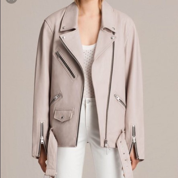 all saints oversized leather jacket